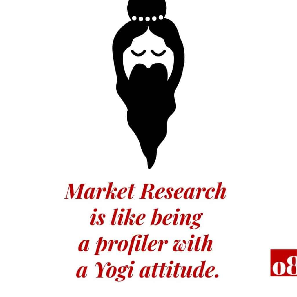Ein Profiler mit einer Yogi-Haltung